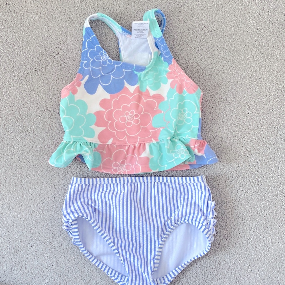 Ruffle butts peplum tankini
